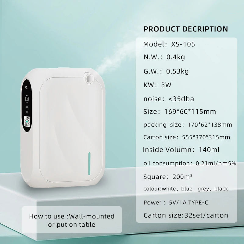 Bluetooth Wall Mounted Aroma Diffuser
