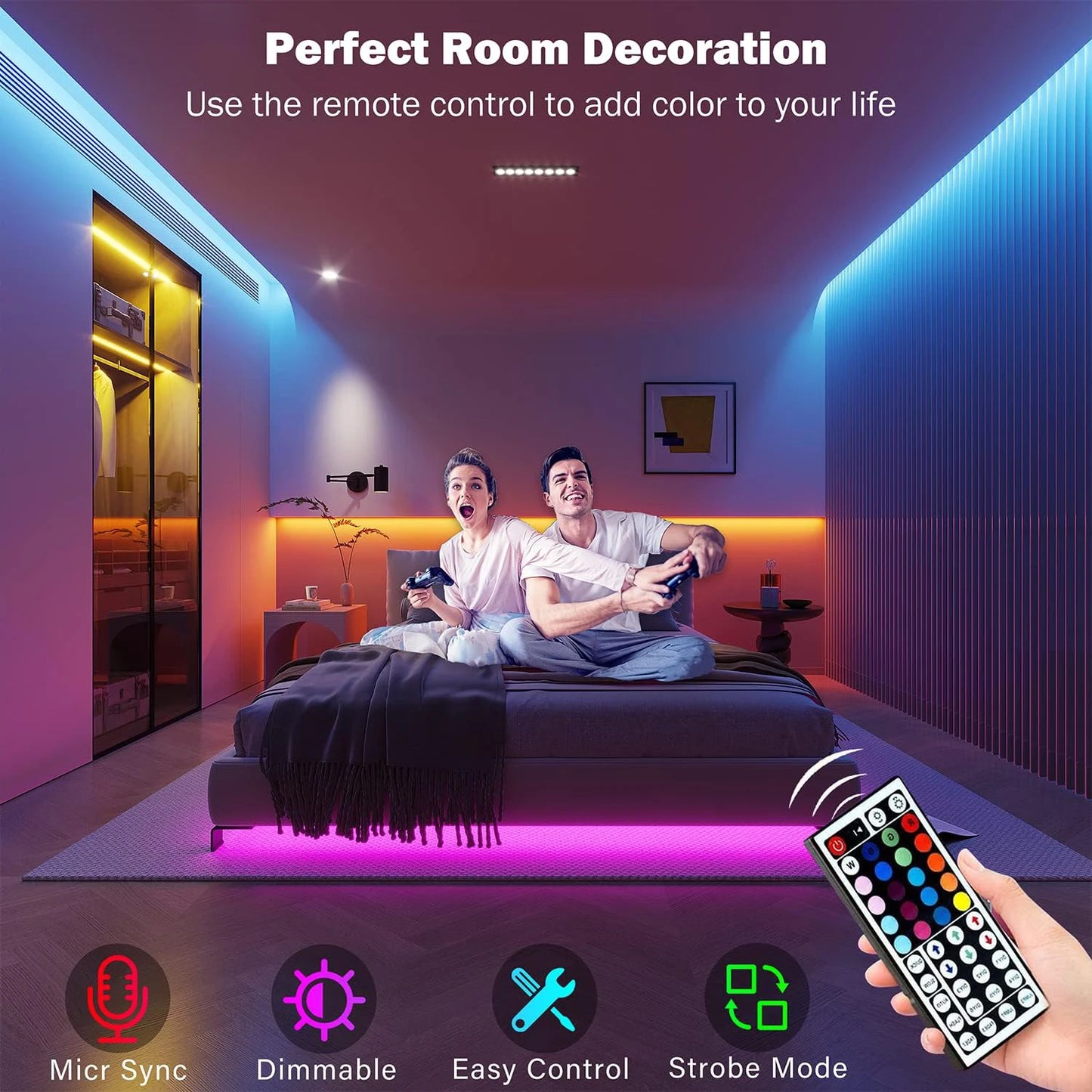 RGB LED Strip Lights with App Control 5m 10m 20m 30m