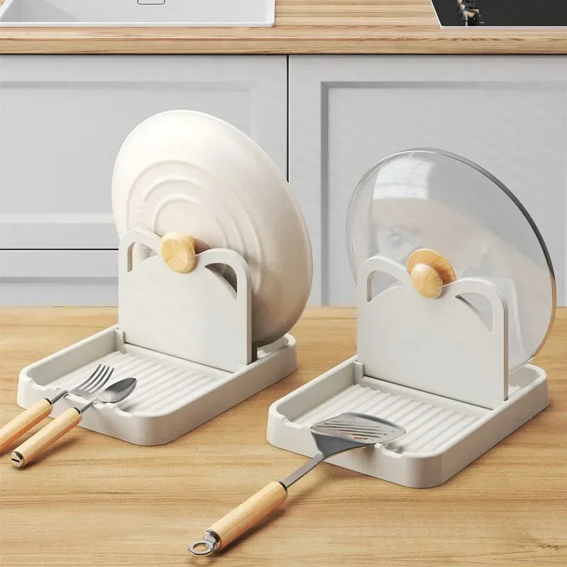Stainless Steel Pot Lid & Utensil Holder